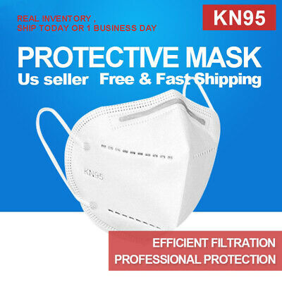 Kn95 Protective 5 Layers Face Mask [50 Pack] Bfe 95% Pm2.5 Disposable Respirator