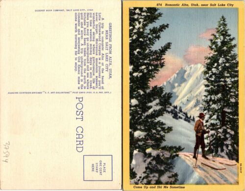 Salt Laek City Ut Romantic Alta Postcard Unused (37594)