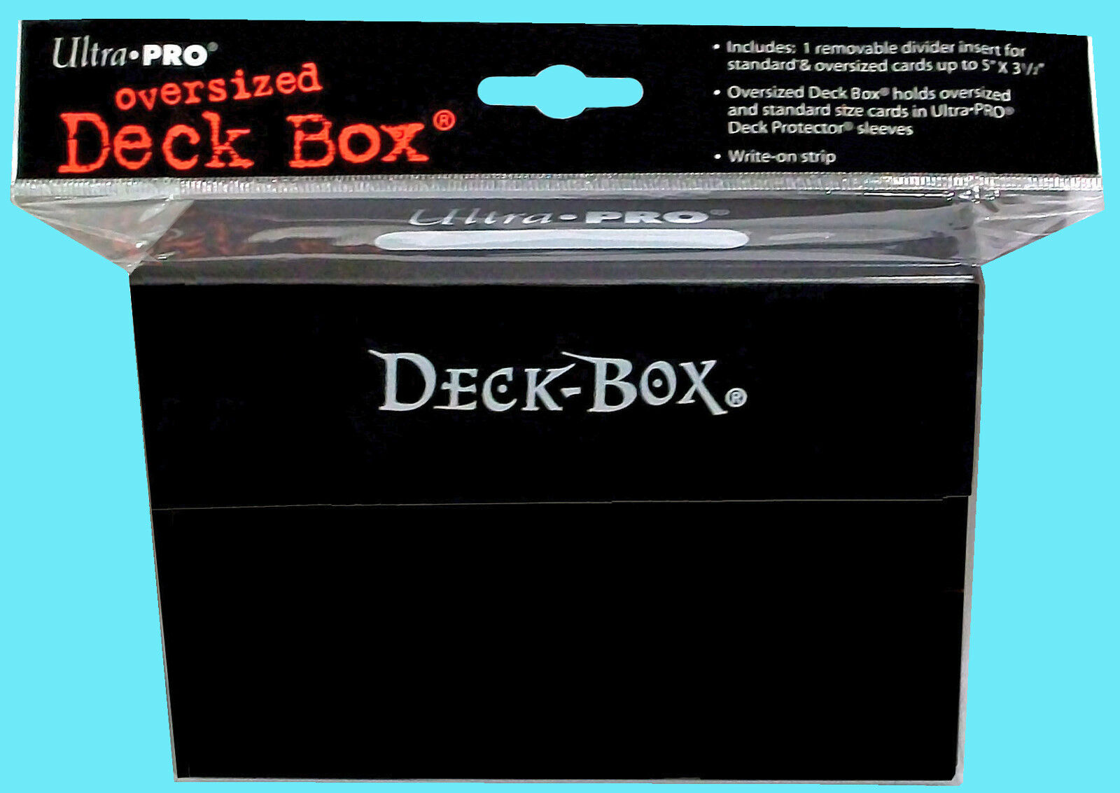 Ultra Pro Oversized Black Compartment Deck Box Card Storage Mtg Commander Ccg