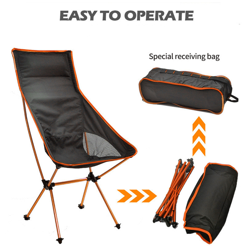 Folding Camping Chair Lightweight Portable Outdoor Chair Fishing Garden Hiking