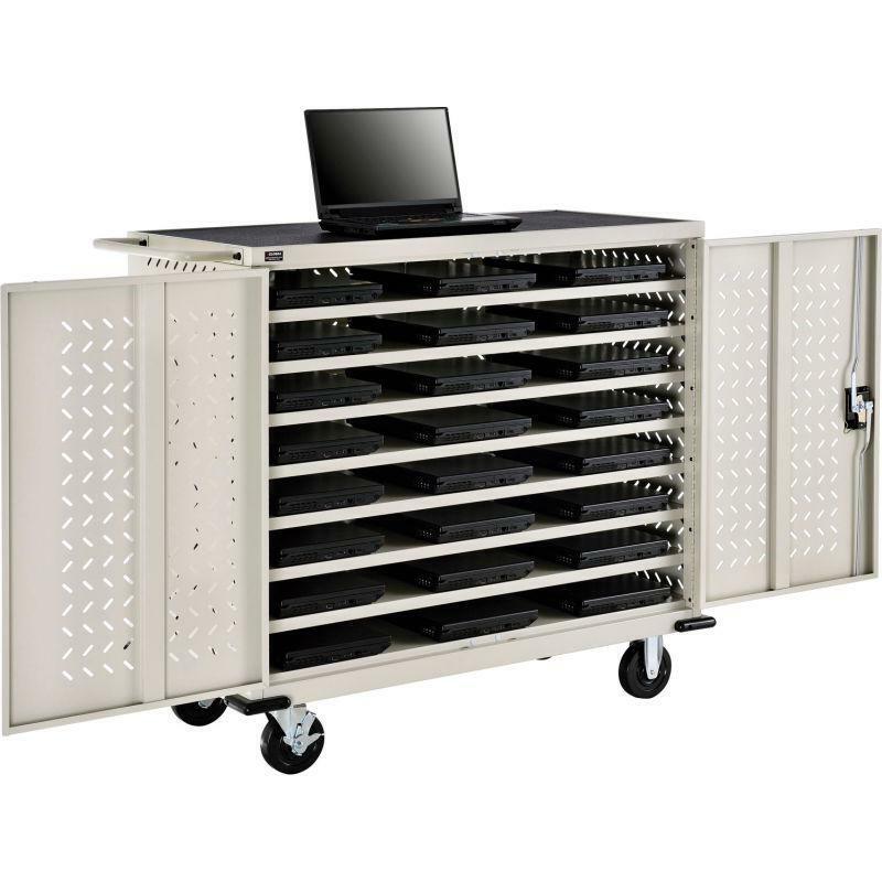 Global Industrial Mobile Charging Cart For 24 Chromebooks  And  Tablets,