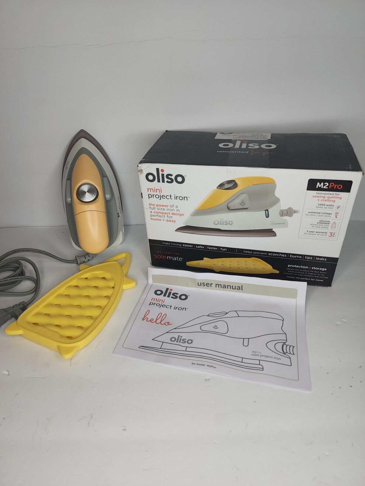 Oliso M2pro Mini Project Iron- Yellow