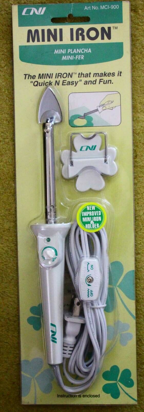 Clover Needlecraft Mini Iron For Quilting Sewing Mci-900 With Holder