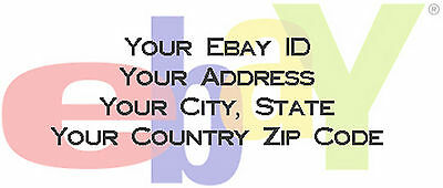 Custom Ebay Seller Return Address Mailing Label New