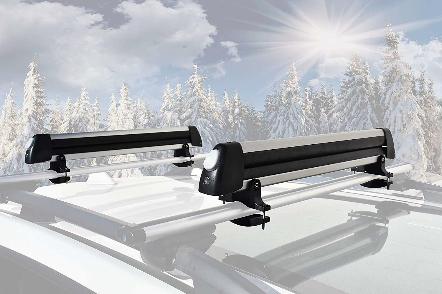 Refurbished Universal 6 Ski 4 Snowboard Carrier W/ T-track Mount Only  W/ Locks