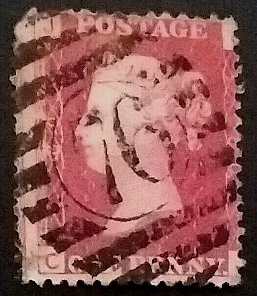 Gb Qv Penny Red  1858-79 1d  Letters Cj  Pr093  Free Shipping (registered Mail)