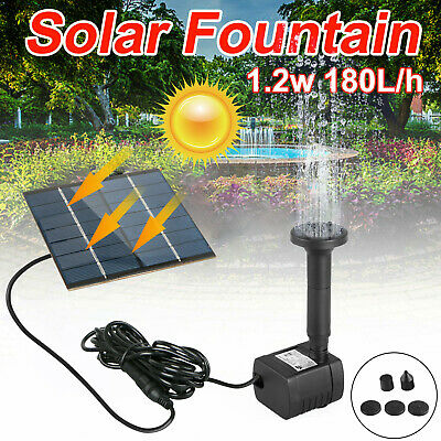 Brushless Solar Water Pump Power Panel Kit Fountain Pool Garden Watering 180l/h