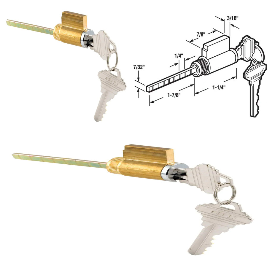 Cylinder Lock 1-1/4" Schlage Shaped Keys Schlage Keyways For Patio Door Handles