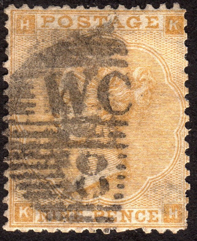1862, Great Britain, 9p, Used, Sc 40, Sg 87