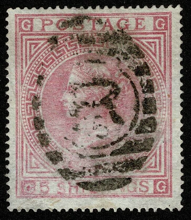 Great Britain Stamp Scott#57 5sh Queen Victoria Used Well Centered
