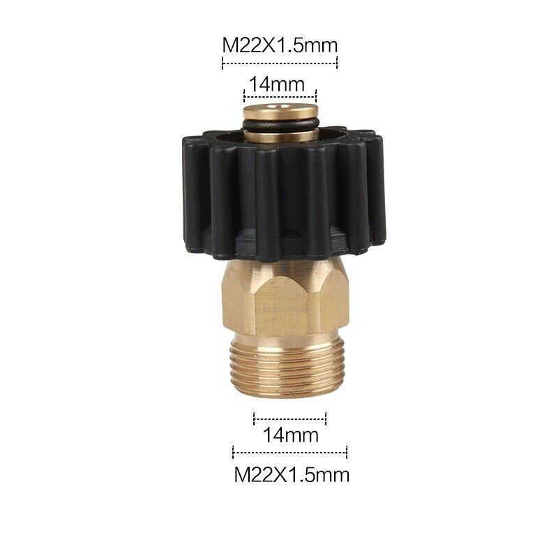 Female M22 14mm (standard) To Male M22 14mm Copper+plastics Adapter Plug