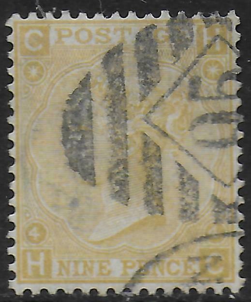 Great Britain Stamps 1867 Sg 111 --pale Straw-- Canc Vf