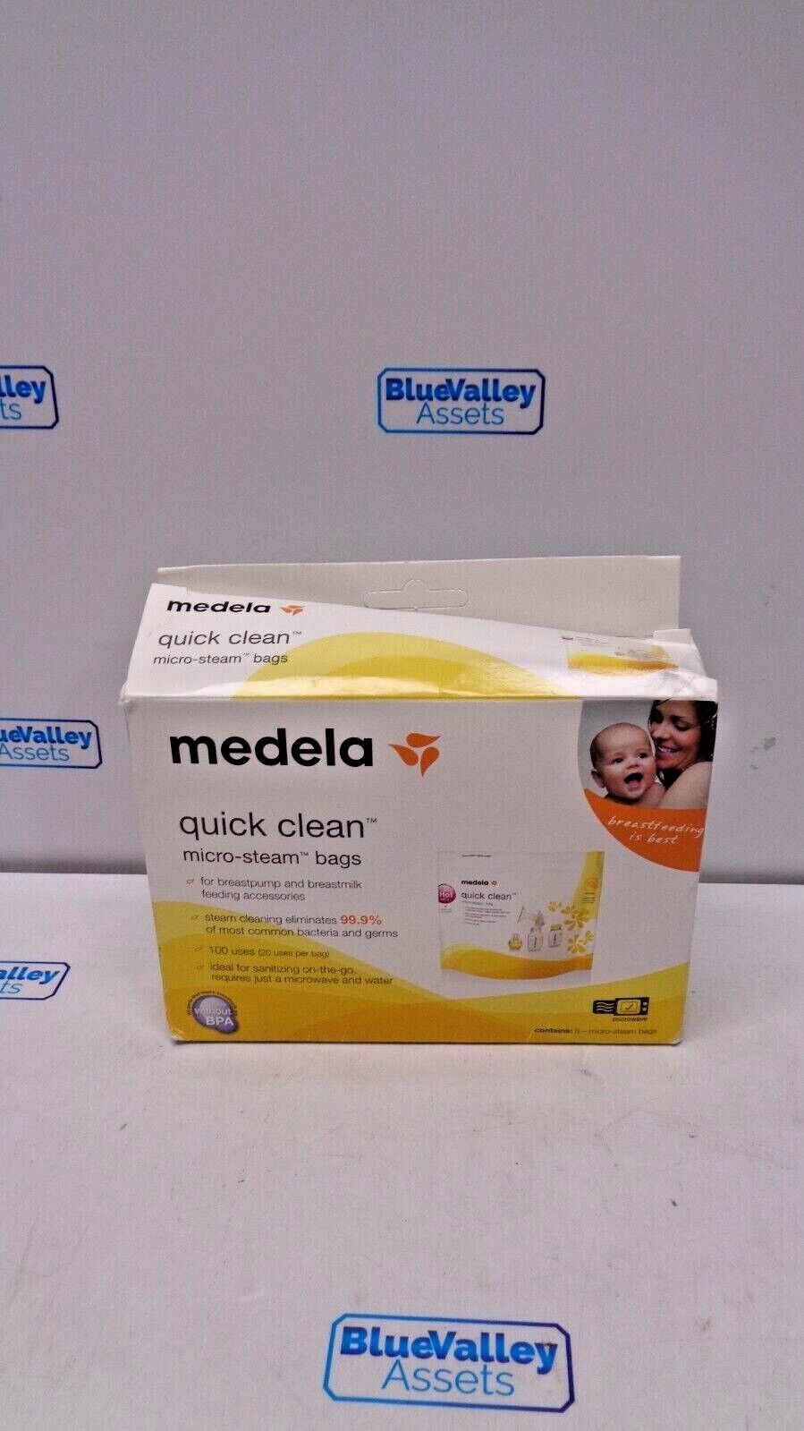 Medela Quick Clean Micro Steam Bags, Damaged Box 5 Count New