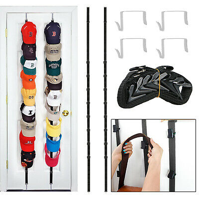 2pcs Baseball Cap Hat Holder Rack Storage Organizer Over The Door Hanger Holders