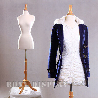 High Quality! Size 2-4 Female Mannequin Dress Form+wood Base  Jf-fwpw-4+bs-01nx