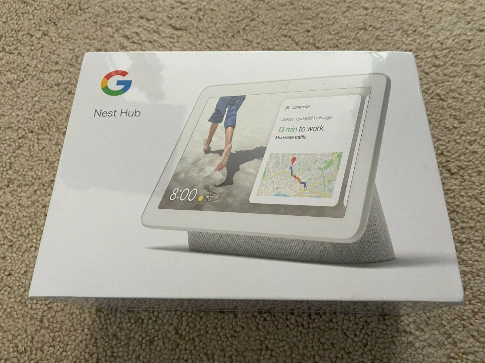 New Nib Google/nest Home Hub Ga00516-us W/ 7-in Touchscreen  New In Box