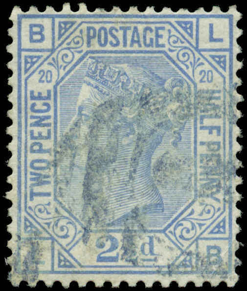 Great Britain Scott #68 Sg #142 Plate #20 Used