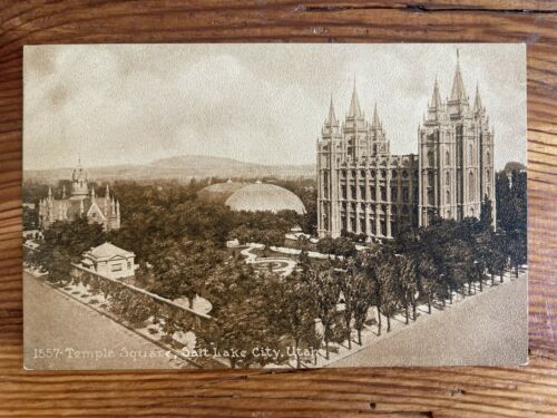 Temple Square, Salt Lake City, Utah - Early 1900s Vintage Postcard