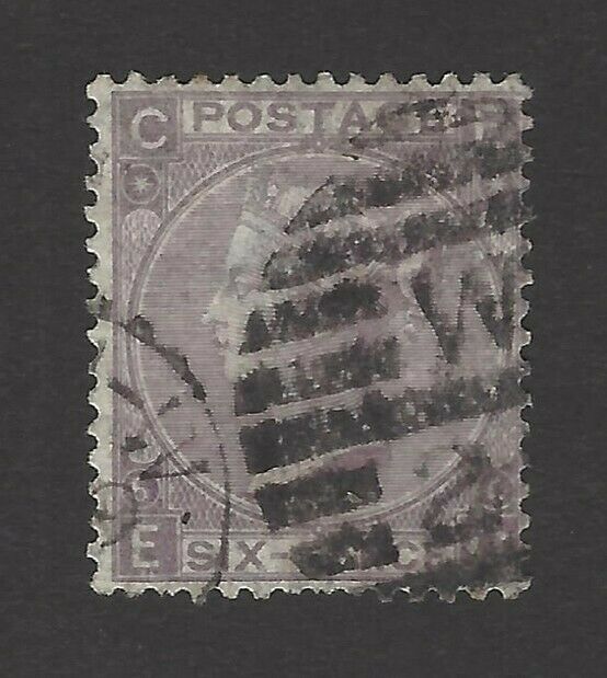 Gb Qv 1867-80 6d Lilac Plate 6 Sg 104 Fine Used £175