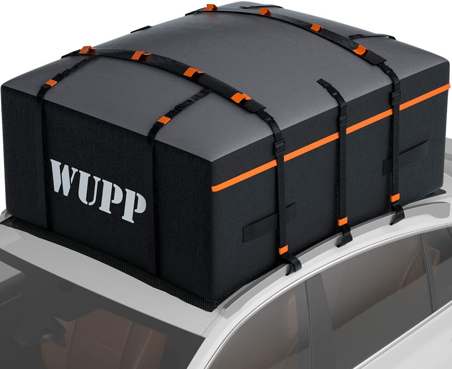 Wupp Car Rooftop Cargo Carrier Bag, Expandable 15 To 19 Cubic Feet Waterproof Ro