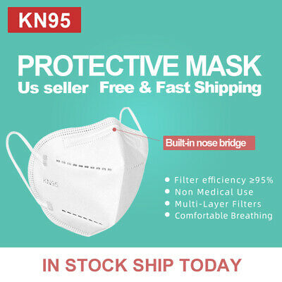 50pcs Kn95 Protective 5 Layers Face Mask, Bfe 95%, Pm2.5, Disposable Masks