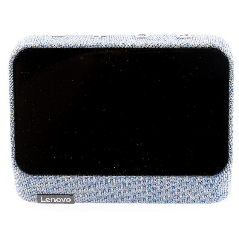 Lenovo - Smart Clock Essential 4" Smart Display Alexa - Misty Blue - Zaa30007us