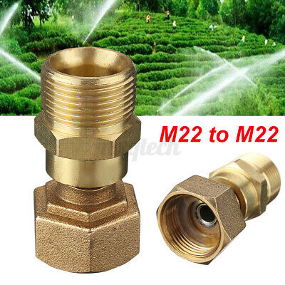 M22 X M22 Coupling Connector Swivel Brass Pressure Washer Hose Adapter ! !