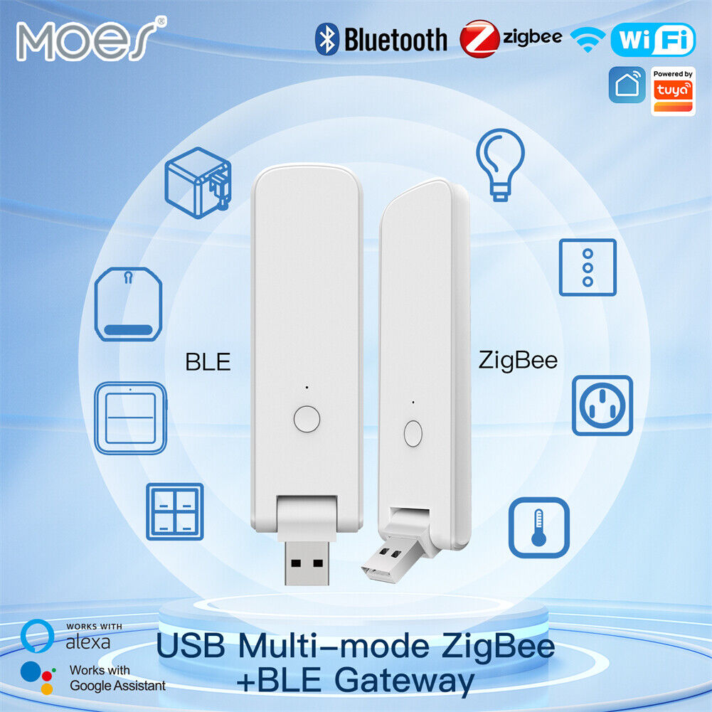 Moes Smart Wifi Usb Multi-mode Zigbee Bluetooth Sig Tuya Wireless Gateway Hub